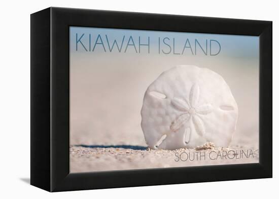 Kiawah Island, South Carolina - Sand Dollar and Beach-Lantern Press-Framed Stretched Canvas