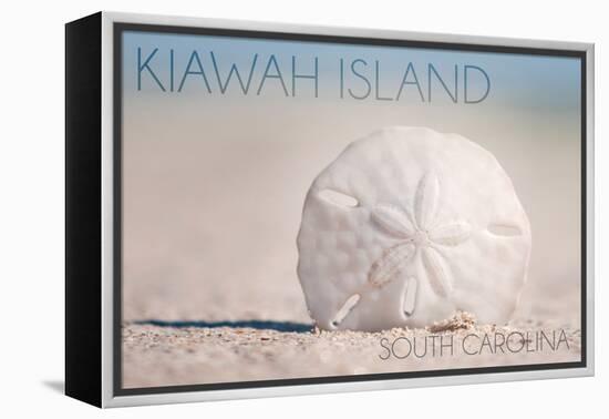Kiawah Island, South Carolina - Sand Dollar and Beach-Lantern Press-Framed Stretched Canvas