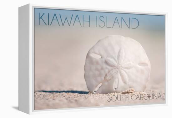 Kiawah Island, South Carolina - Sand Dollar and Beach-Lantern Press-Framed Stretched Canvas