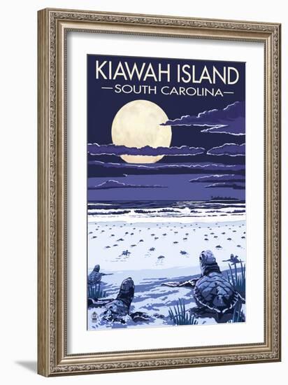 Kiawah Island, South Carolina - Sea Turtles Hatching-Lantern Press-Framed Art Print