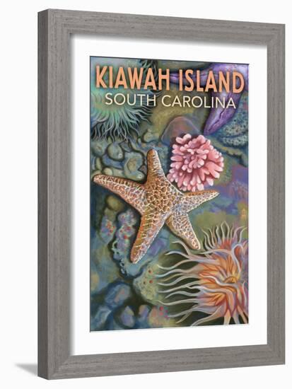 Kiawah Island, South Carolina - Tidepool-Lantern Press-Framed Art Print