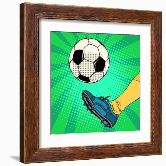 Kick a Soccer Ball-Valeriy Kachaev-Framed Art Print