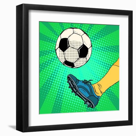 Kick a Soccer Ball-Valeriy Kachaev-Framed Art Print