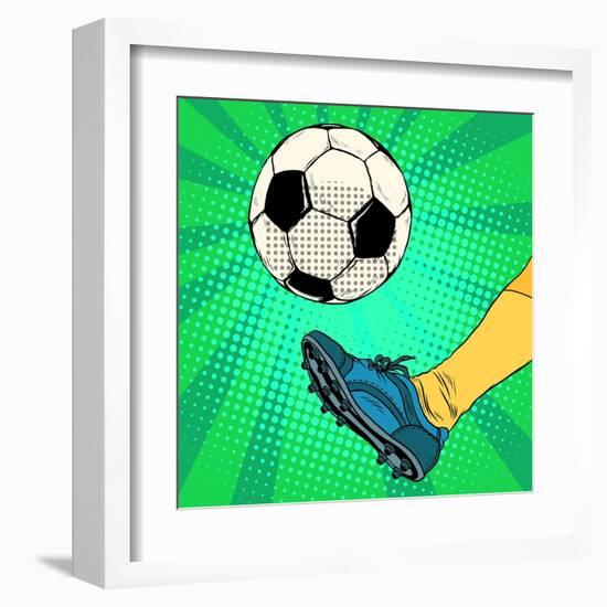 Kick a Soccer Ball-Valeriy Kachaev-Framed Art Print