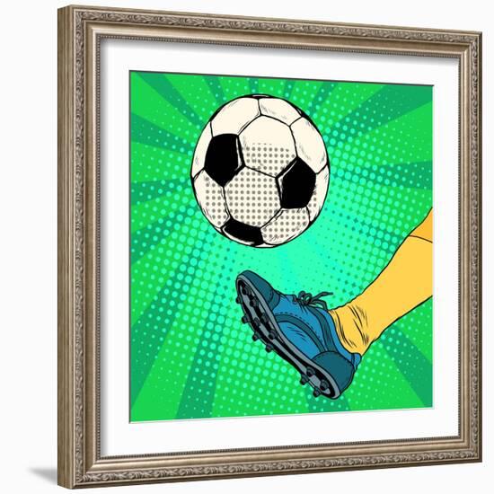 Kick a Soccer Ball-Valeriy Kachaev-Framed Art Print