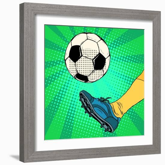 Kick a Soccer Ball-Valeriy Kachaev-Framed Art Print