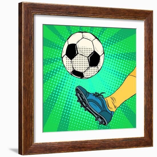 Kick a Soccer Ball-Valeriy Kachaev-Framed Art Print