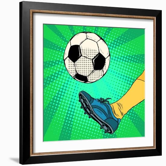 Kick a Soccer Ball-Valeriy Kachaev-Framed Art Print