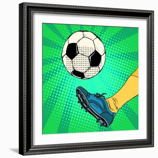 Kick a Soccer Ball-Valeriy Kachaev-Framed Art Print