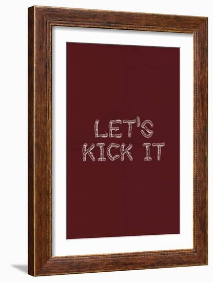 Kick It In The Sticks-null-Framed Art Print