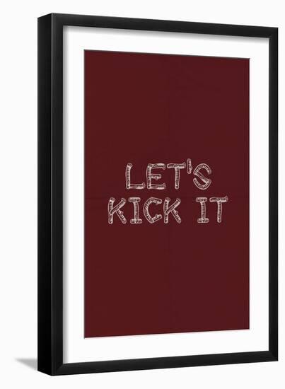 Kick It In The Sticks-null-Framed Art Print