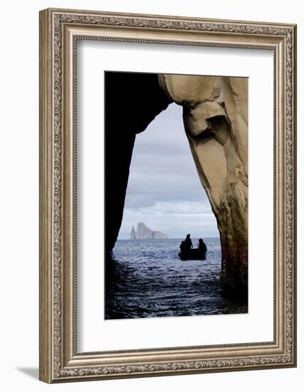 Kicker Rock Seen Through a Cave from San Cristobal, Galapagos, Ecuador-Cindy Miller Hopkins-Framed Photographic Print