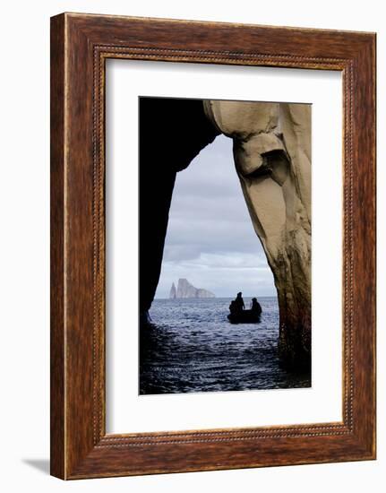 Kicker Rock Seen Through a Cave from San Cristobal, Galapagos, Ecuador-Cindy Miller Hopkins-Framed Photographic Print