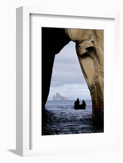 Kicker Rock Seen Through a Cave from San Cristobal, Galapagos, Ecuador-Cindy Miller Hopkins-Framed Photographic Print