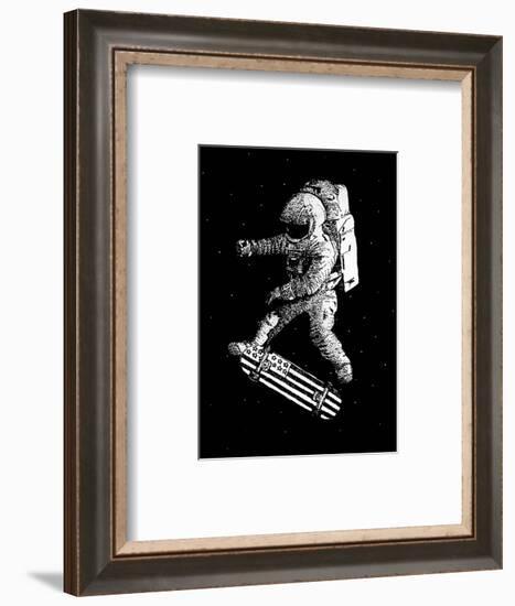 Kickflip in Space-Robert Farkas-Framed Art Print