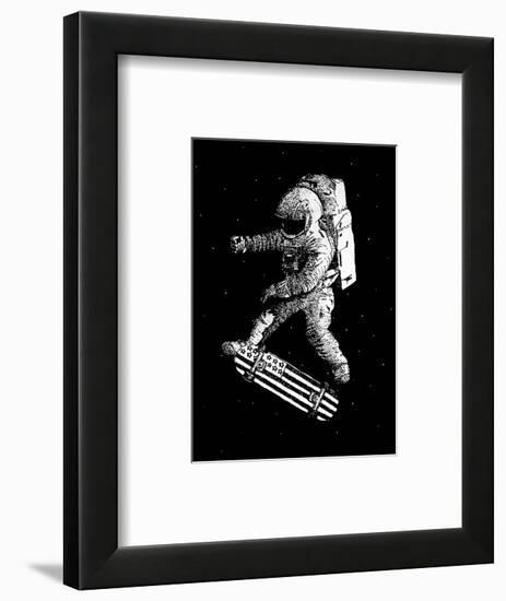 Kickflip in Space-Robert Farkas-Framed Art Print