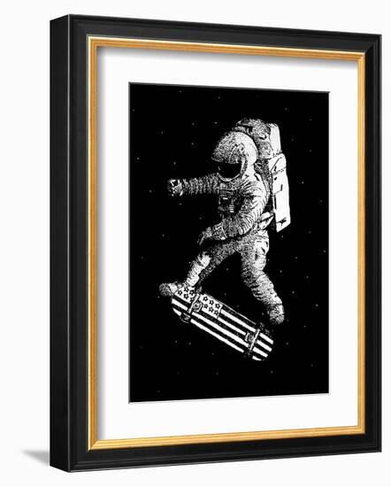 Kickflip in Space-Robert Farkas-Framed Art Print