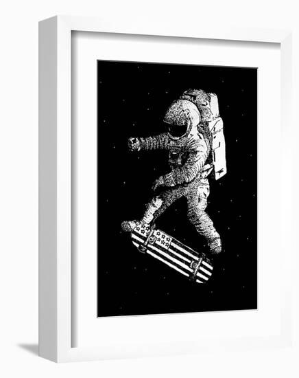 Kickflip in Space-Robert Farkas-Framed Art Print