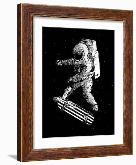 Kickflip in Space-Robert Farkas-Framed Art Print