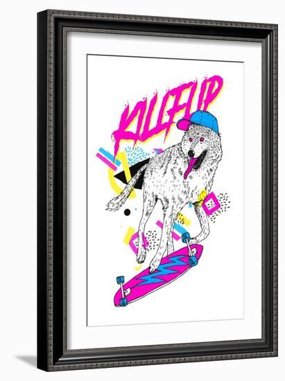 Kickflip Wolf-Robert Farkas-Framed Premium Giclee Print