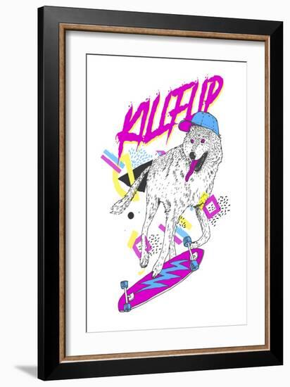 Kickflip Wolf-Robert Farkas-Framed Giclee Print