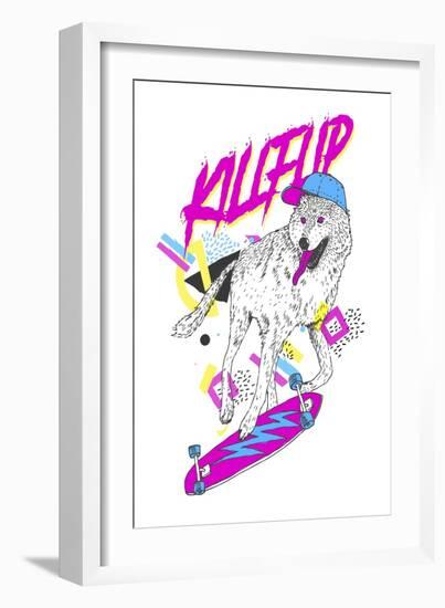 Kickflip Wolf-Robert Farkas-Framed Giclee Print