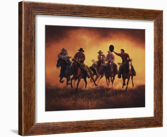 Kickin Up Dust-Jack Sorenson-Framed Art Print