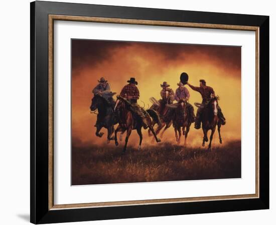 Kickin Up Dust-Jack Sorenson-Framed Art Print