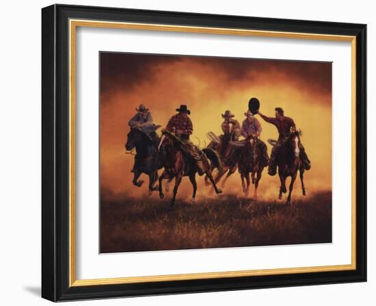 Kickin Up Dust-Jack Sorenson-Framed Art Print