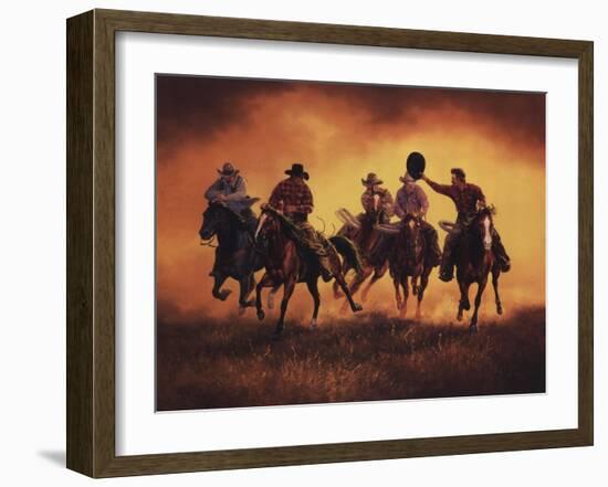 Kickin Up Dust-Jack Sorenson-Framed Art Print