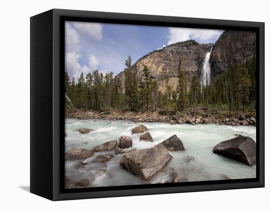 Kicking Horse River and Takakkaw Falls, Yoho National Park, UNESCO World Heritage Site, British Col-Martin Child-Framed Premier Image Canvas