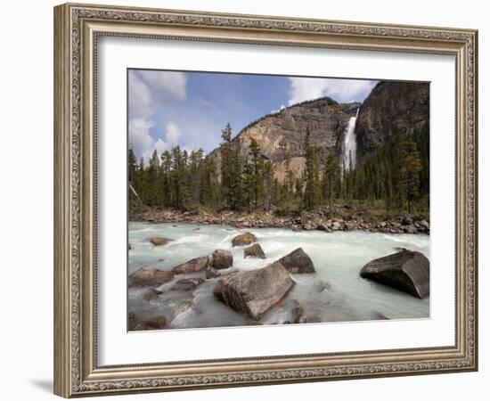 Kicking Horse River and Takakkaw Falls, Yoho National Park, UNESCO World Heritage Site, British Col-Martin Child-Framed Photographic Print