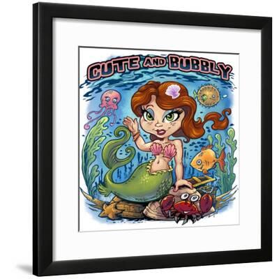 Kid Mermaid Underwater Template Giclee Print By Flyland Designs Art Com