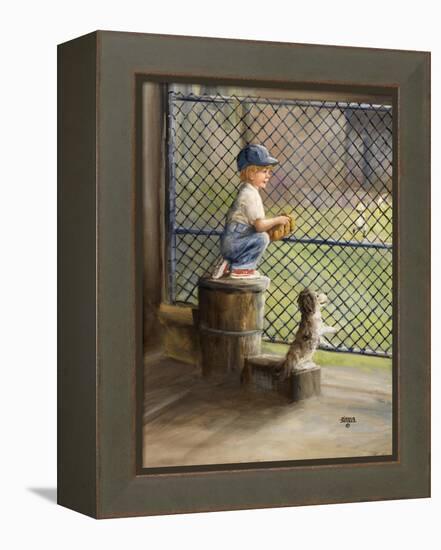 Kid with Baseball-Dianne Dengel-Framed Premier Image Canvas