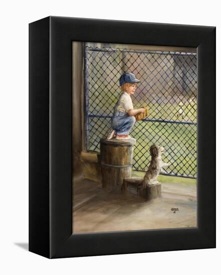 Kid with Baseball-Dianne Dengel-Framed Premier Image Canvas