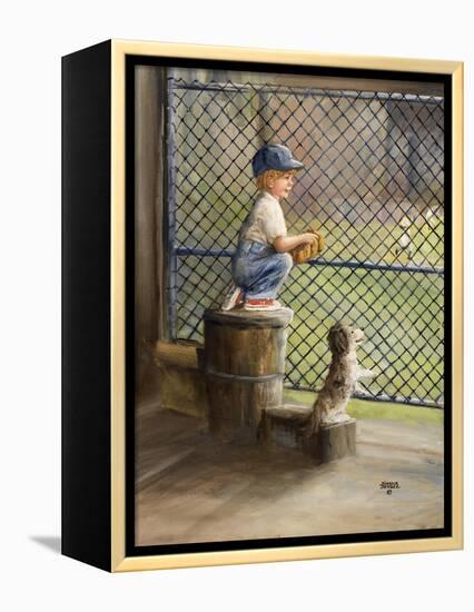 Kid with Baseball-Dianne Dengel-Framed Premier Image Canvas