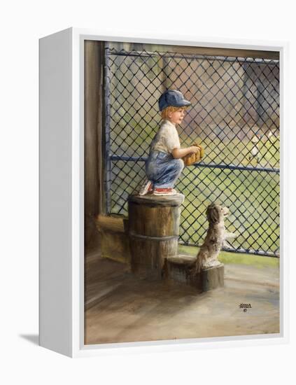 Kid with Baseball-Dianne Dengel-Framed Premier Image Canvas