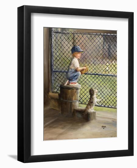 Kid with Baseball-Dianne Dengel-Framed Giclee Print