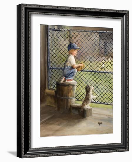 Kid with Baseball-Dianne Dengel-Framed Giclee Print