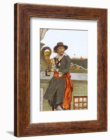 Kidd on The Deck of The Adventure Galley-Howard Pyle-Framed Premium Giclee Print