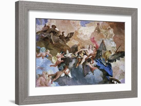 Kidnapping of Venus by Kronos, Detail of Course of Sun Chariot-Giambattista Tiepolo-Framed Giclee Print