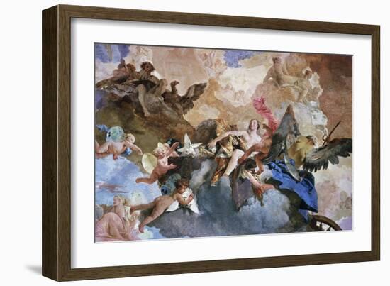 Kidnapping of Venus by Kronos, Detail of Course of Sun Chariot-Giambattista Tiepolo-Framed Giclee Print