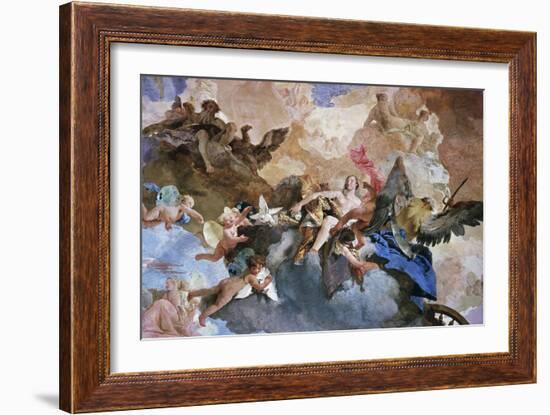 Kidnapping of Venus by Kronos, Detail of Course of Sun Chariot-Giambattista Tiepolo-Framed Giclee Print