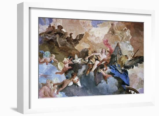 Kidnapping of Venus by Kronos, Detail of Course of Sun Chariot-Giambattista Tiepolo-Framed Giclee Print