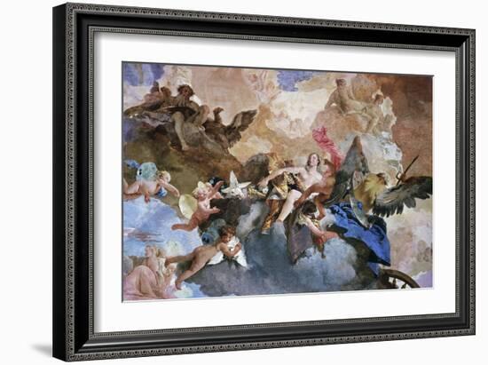 Kidnapping of Venus by Kronos, Detail of Course of Sun Chariot-Giambattista Tiepolo-Framed Giclee Print