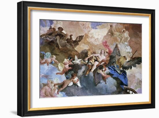 Kidnapping of Venus by Kronos, Detail of Course of Sun Chariot-Giambattista Tiepolo-Framed Giclee Print