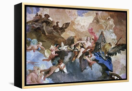 Kidnapping of Venus by Kronos, Detail of Course of Sun Chariot-Giambattista Tiepolo-Framed Premier Image Canvas