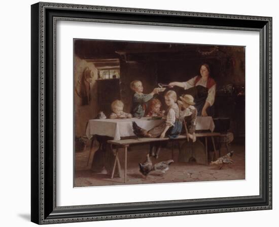 Kids at Lunch, 1857-Marc Louis Benjamin Vautier-Framed Giclee Print
