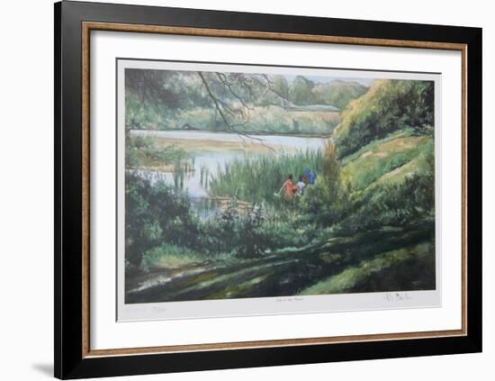 Kids at the Marsh-Neville Clarke-Framed Collectable Print