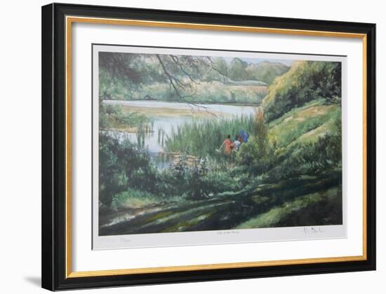 Kids at the Marsh-Neville Clarke-Framed Collectable Print